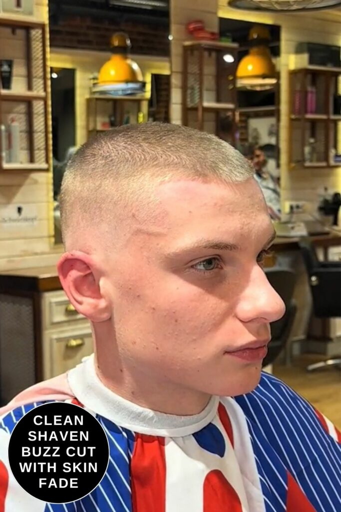 Buzz Cut Hairstyles for Men who are clean shaven