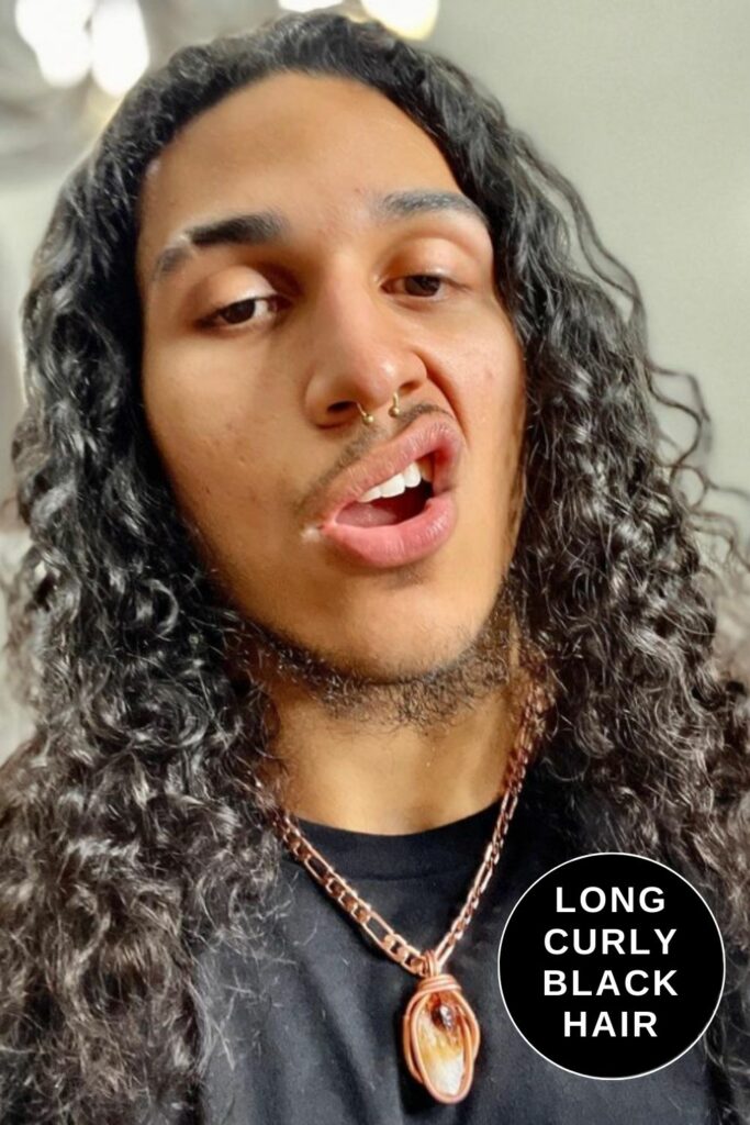 Long Hairstyles for Men with curly hair
