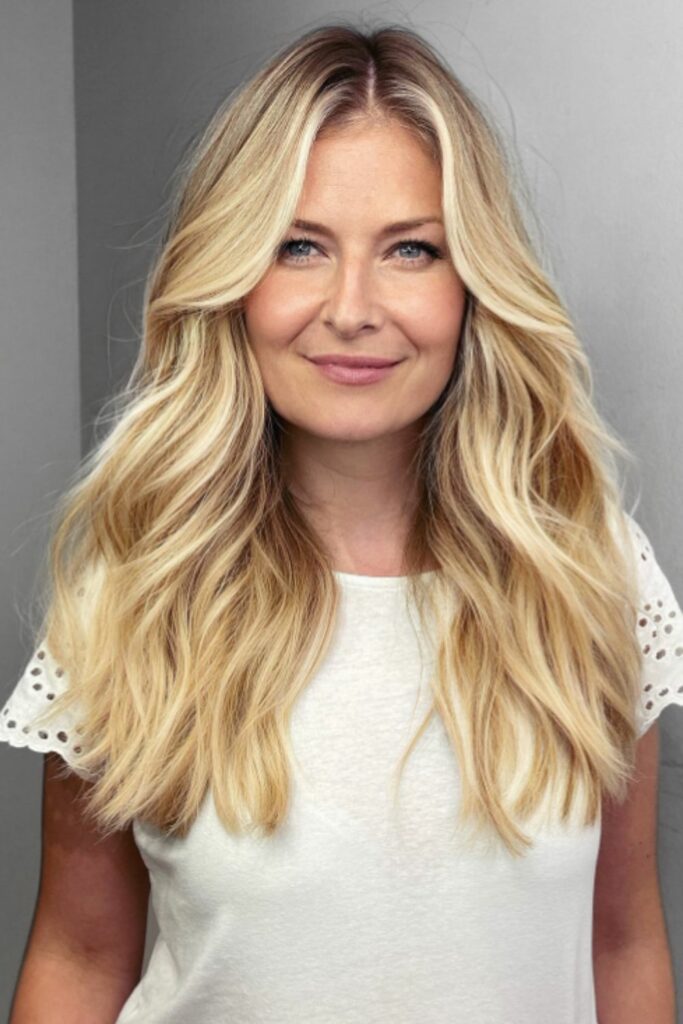 Lightly Curled Hair with Extensions