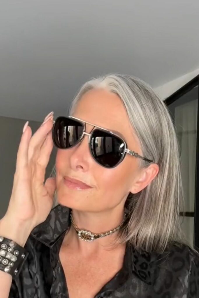 Grey Short Bob