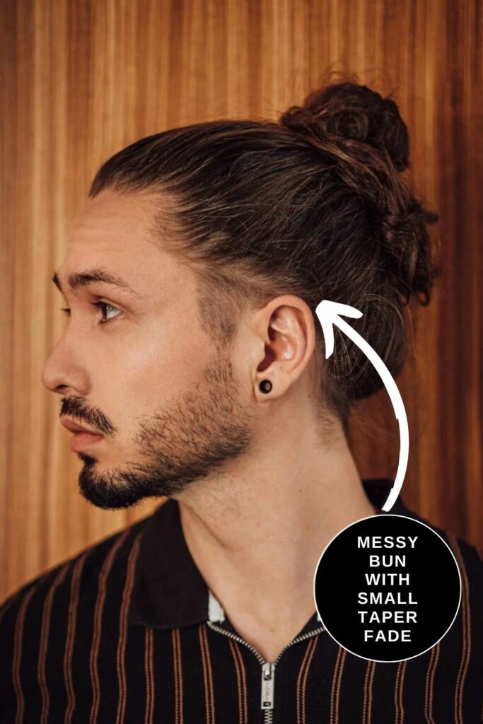 Messy Bun with Small Taper