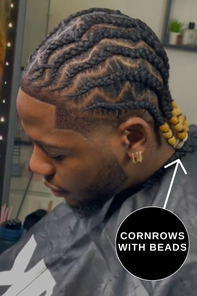 Cornrow with beads