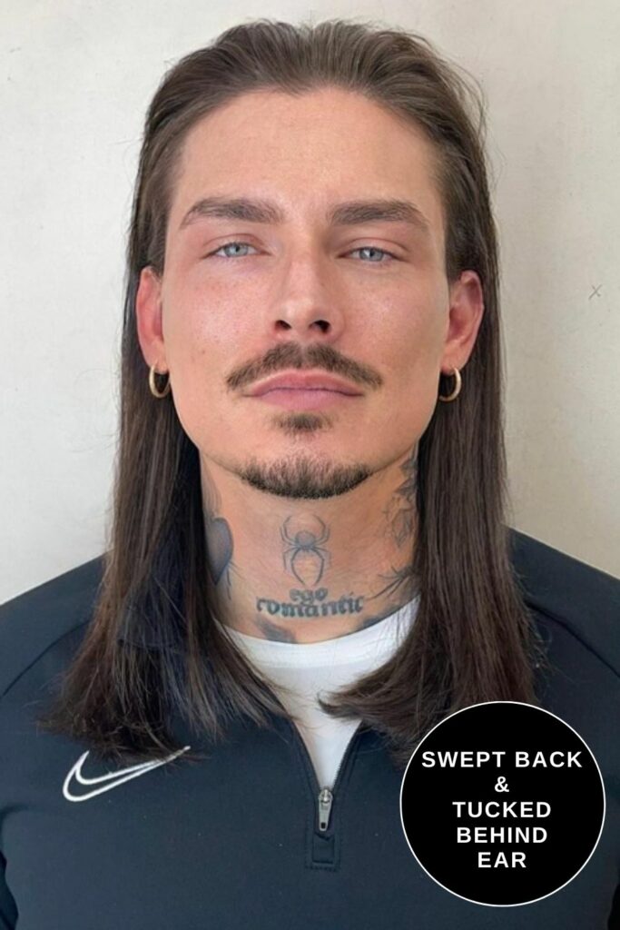 Swept Back, Tucked Behind the ear