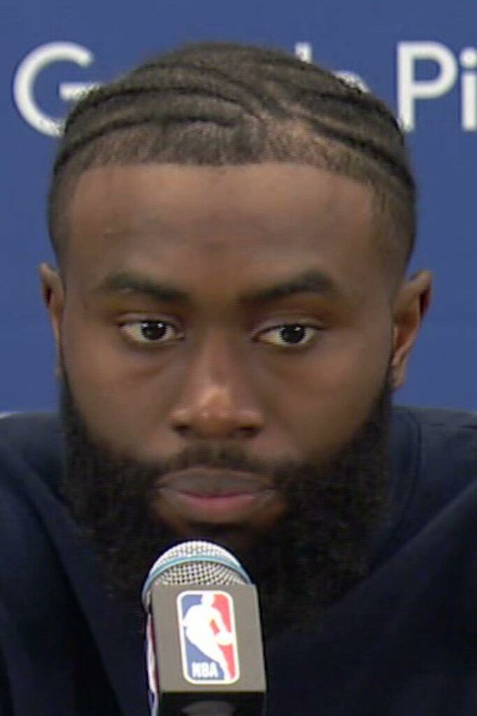 Jaylen Brown Hair in Cornrows