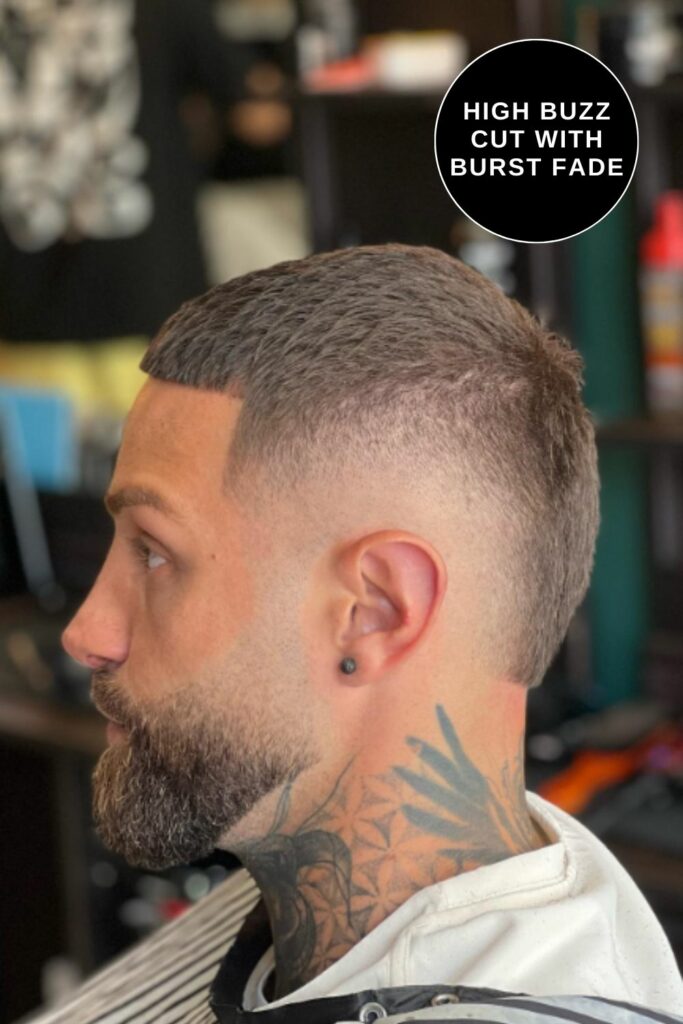 High Buzz Cut Burst Fade