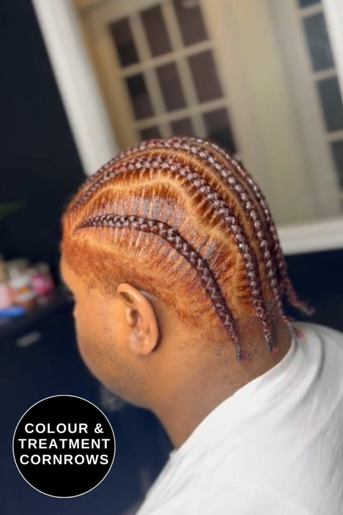 Cornrow Hairstyles for Men in colour