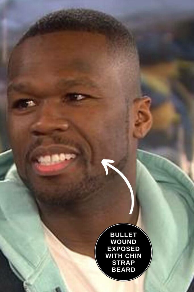 50 Cent Beard in chin strap