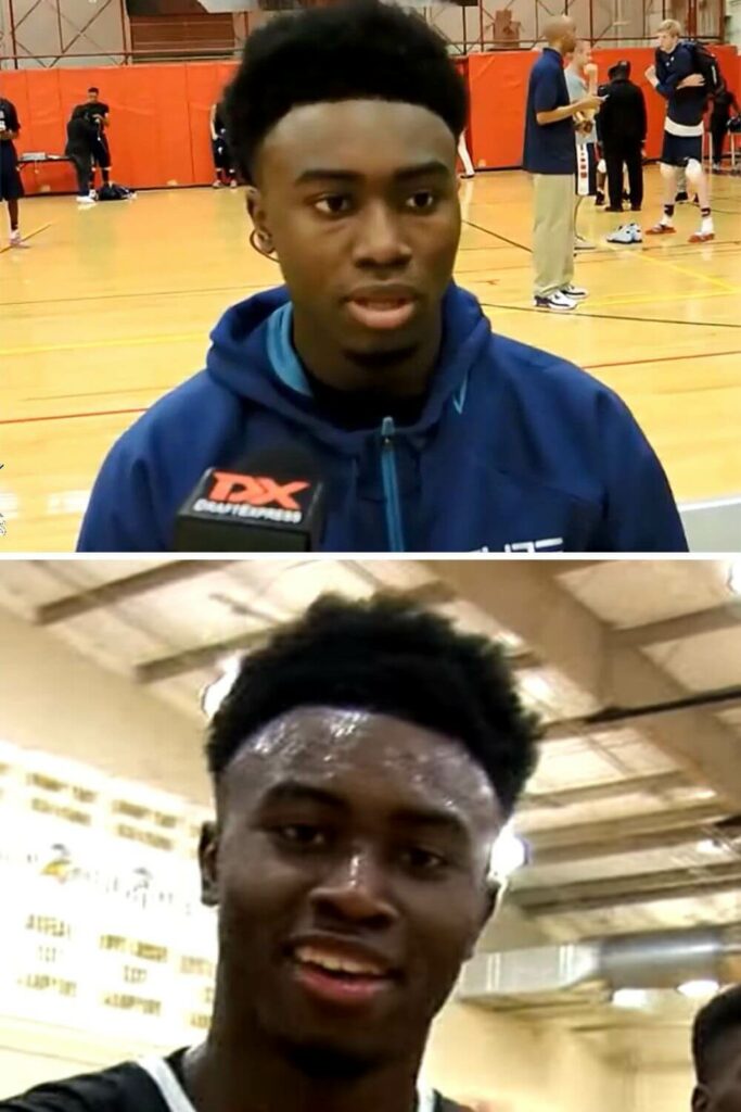 Jaylen Brown with No Beard in highschool
