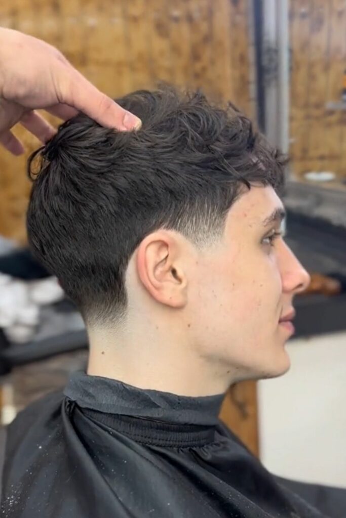 Wavy Hair with Taper