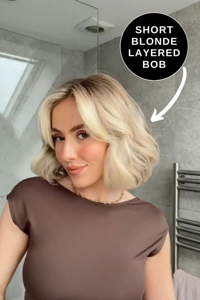 Short Blonde Layered Bob