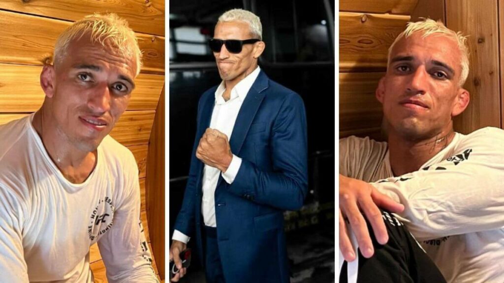 Charles Oliveira Hair wet and dry