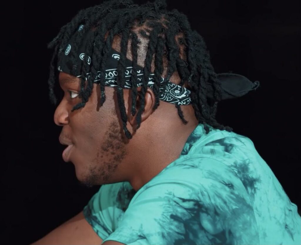KSI Beard from the side view