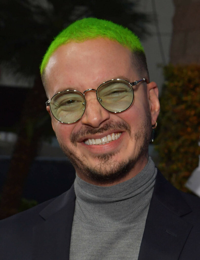 J Balvin Hair in green