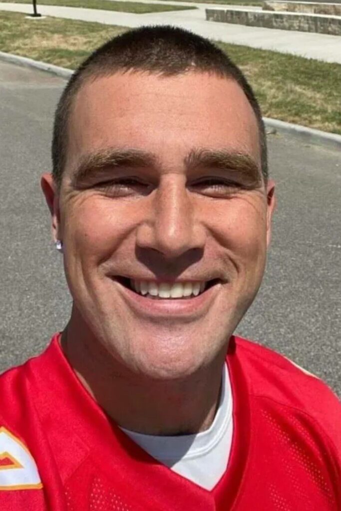 Travis Kelce with No Beard in 2021