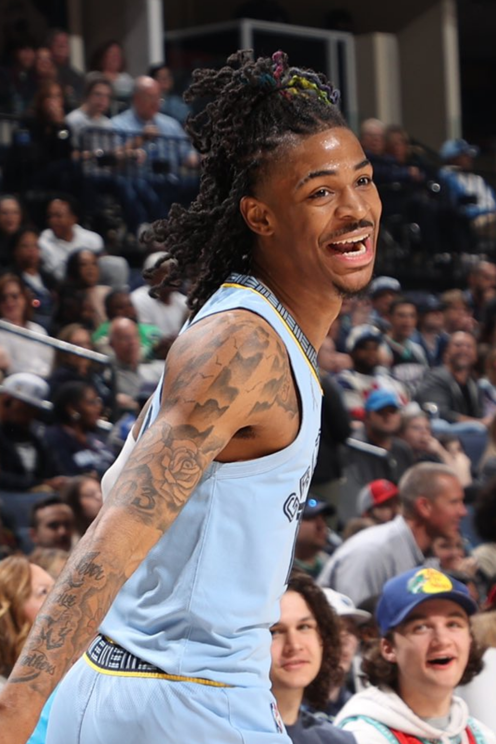 Ja Morant dreads in colour