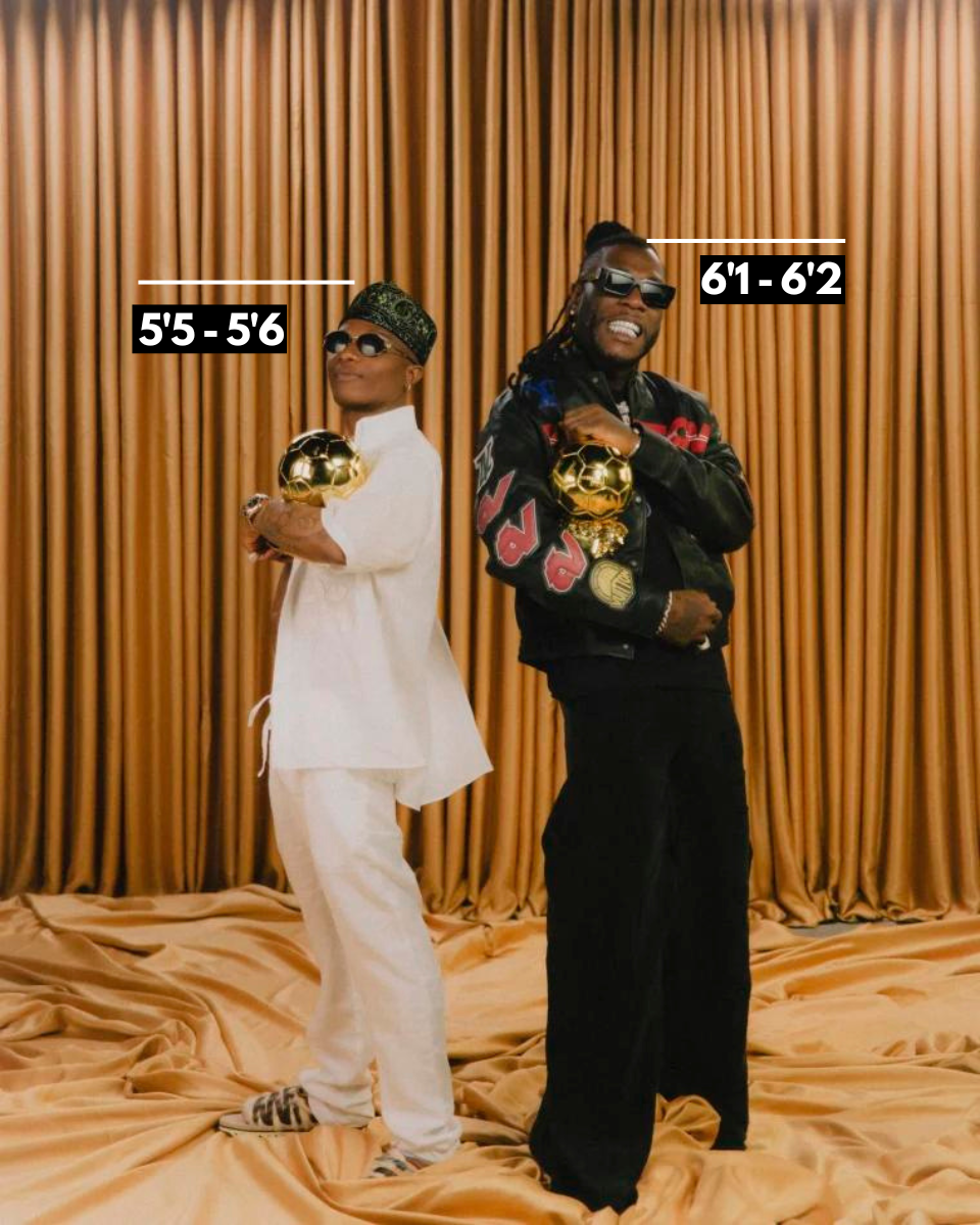 Burna Boy height comparison