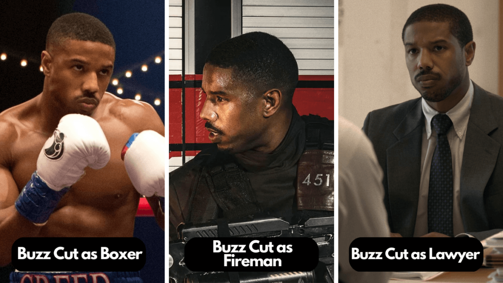 buzz cut in different movies