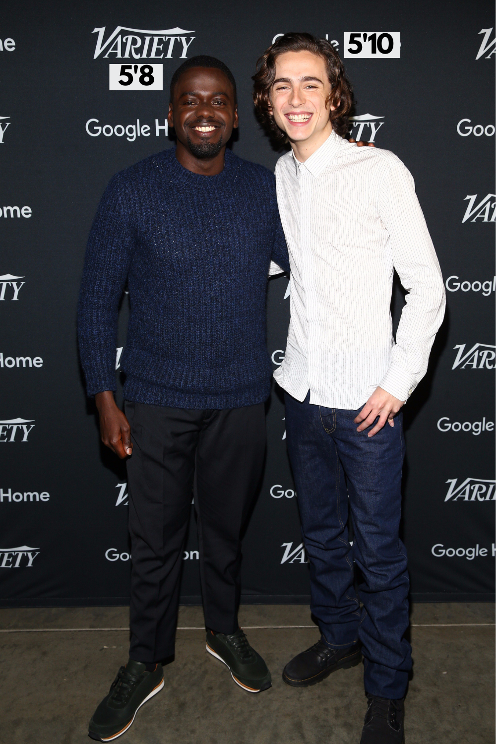 Daniel Kaluuya height comparison