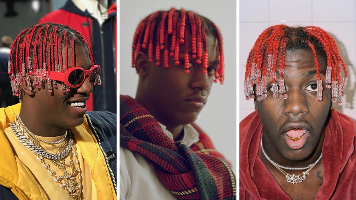 lil yachty braids in red dye